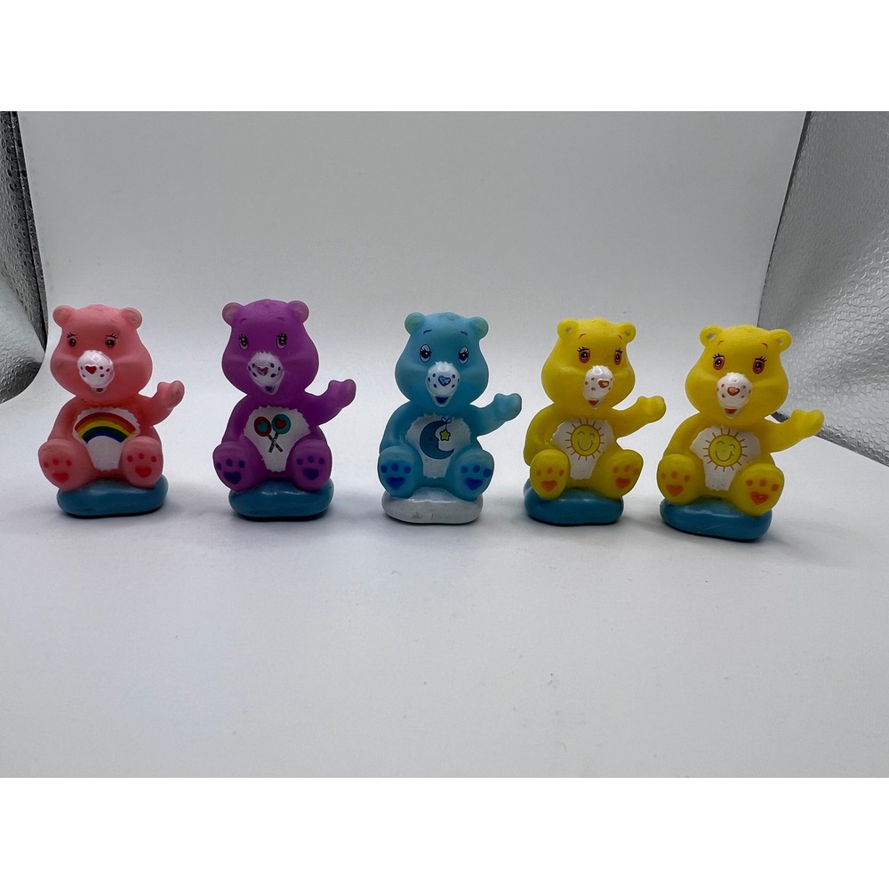 Lot Of TCFC Vintage Care Bear Small‎ Figures On Clouds PVC Bedtime Cheer Share